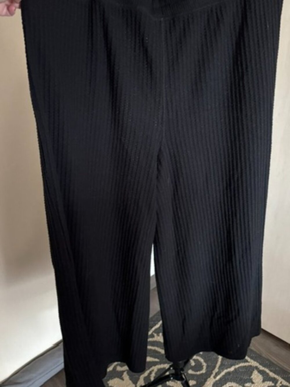 Torrid Waffle Black Wide-leg Sleep Pants - Picture 6 of 7